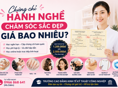 Chứng chỉ hành nghề chăm sóc sắc đẹp giá bao nhiêu?