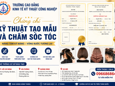 Chứng chỉ kỹ thuật tạo mẫu và chăm sóc tóc