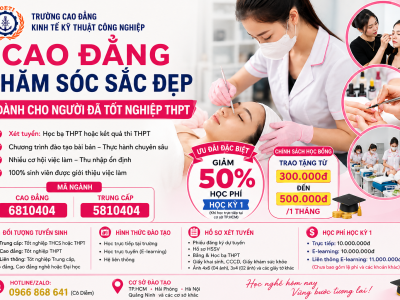 Cao đẳng Chăm sóc Sắc đẹp dành cho người đã tốt nghiệp THPT 