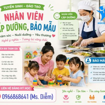 Chỉ cần 2 triệu – học được chứng chỉ Bảo mẫu & Cấp dưỡng uy tín