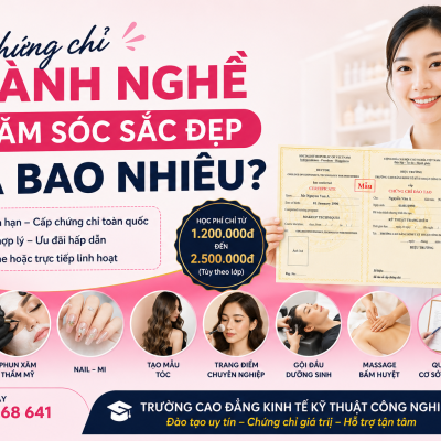 Chứng chỉ hành nghề chăm sóc sắc đẹp giá bao nhiêu?