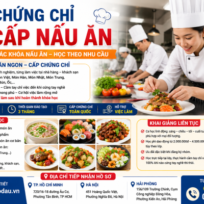 Học chứng chỉ sơ cấp nấu ăn