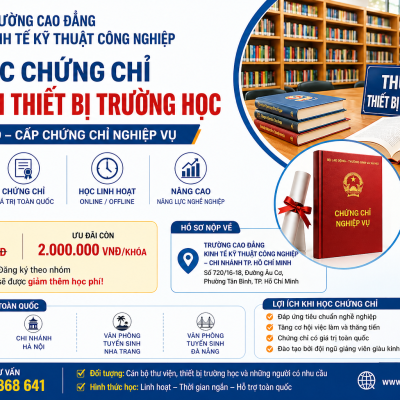 Học chứng chỉ Thư viện thiết bị trường học ở đâu?