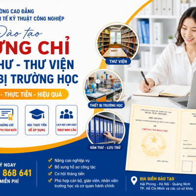 Đào tạo chứng chỉ văn thư - thư viện - thiết bị trường học