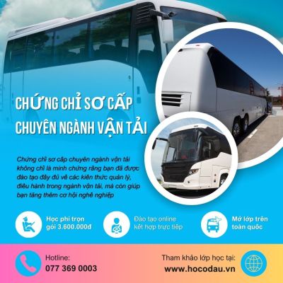 Chứng chỉ sơ cấp chuyên ngành vận tải